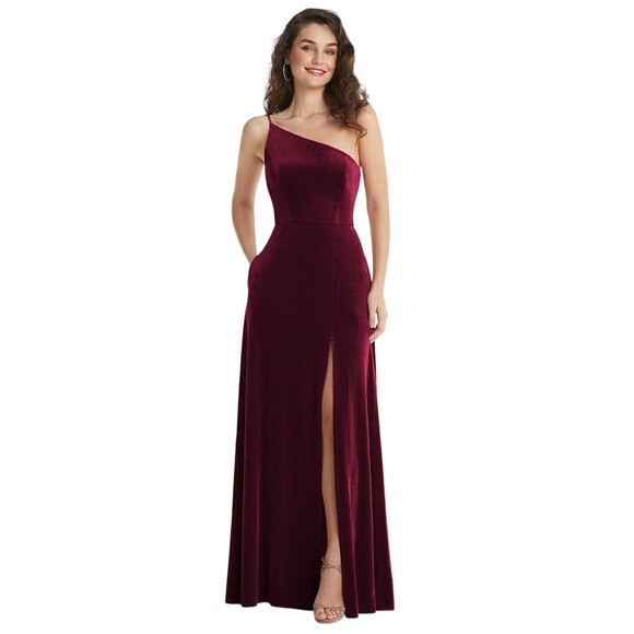 After Six 1556 Size 24 plus Velvet Long Maxi Dress Cabernet Burgundy - Picture 1 of 8